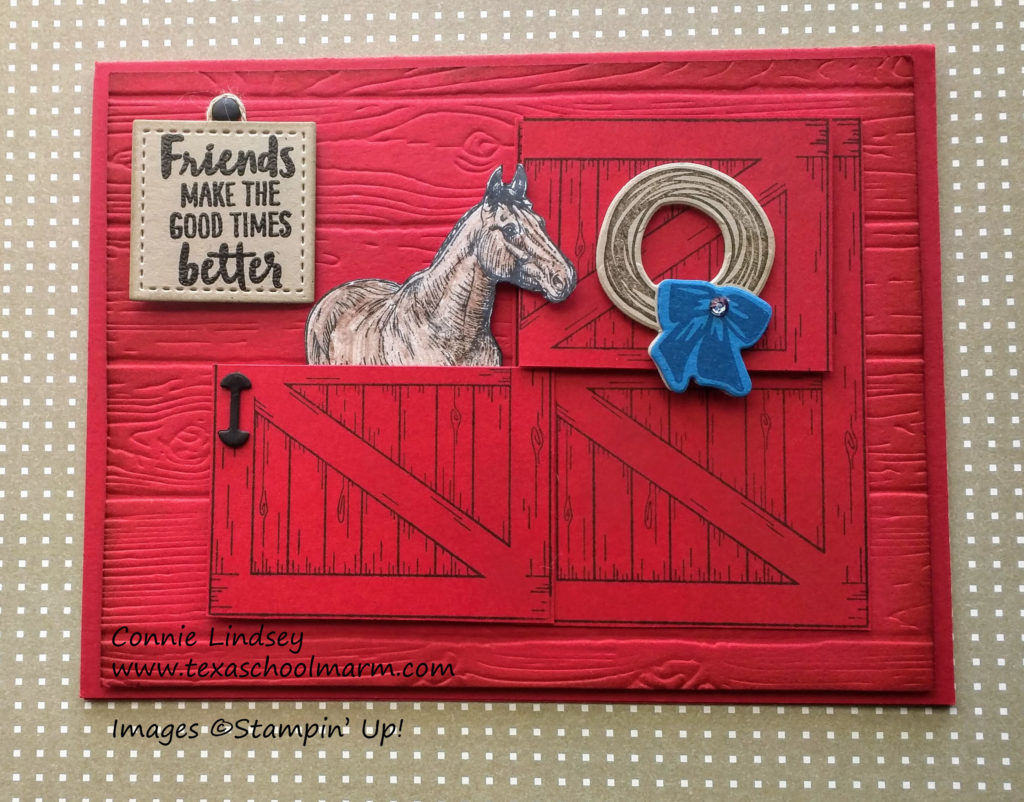 barn door with horse